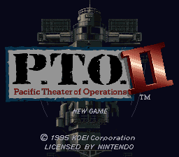 Pacific Theater of Operations II Title Screen